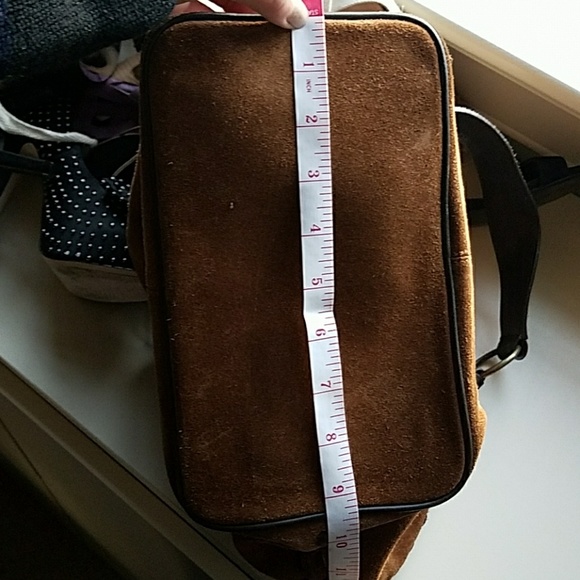 Express Brown Suede Handbag - Picture 5 of 7